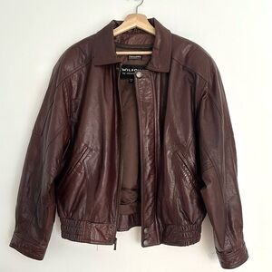 Wilsons Leather Burgundy Bomber Jacket